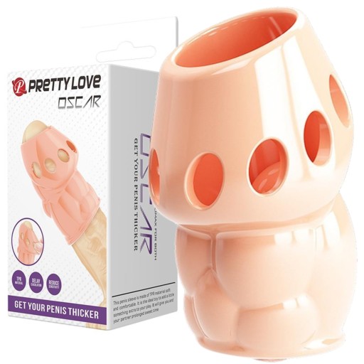 Návlek na penis Pretty Love - OSCAR - so stimulačnými výstupkami, TPR