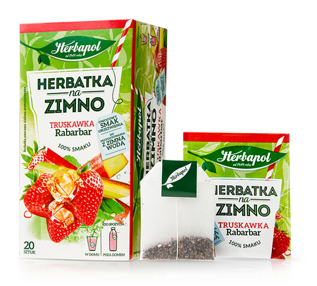 Herbapol Jahodový čaj rebarbora studený 20x1,8g