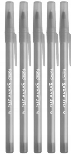 BIC okrúhle guľôčkové pero STIC 10x 0,7 mm ČIERNA - 5 kusov