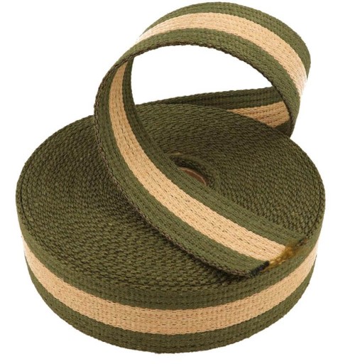Popruh 40mm Bavlna, farba: khaki/béžová