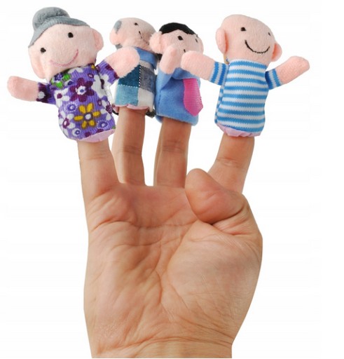 FIGER PUPPIES People Family Puppets 6 ks