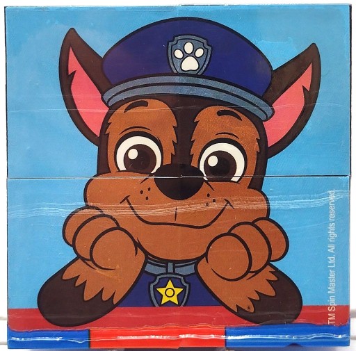 PAW PATROL Logická kocka Puzzle 8 dielikov 7x7cm