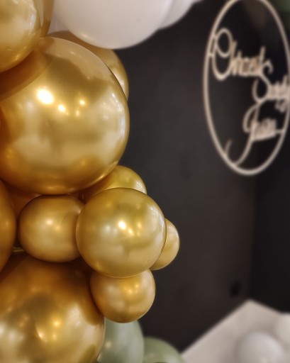 Zlaté metalické balóniky Balónové dekorácie pre girlandy na svadbu 50 ks
