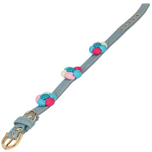 Obojok pre malého psíka S KVETY rifle 27-32cm S