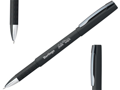 Gélové pero Berlingo s 0,5 mm Silk Touch uzáverom, čierne, 1 kus