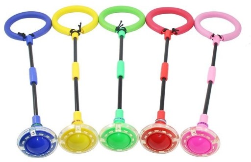 Švihadlo na nohy Hula hoop, skladacie, osvetlené LED svetlom