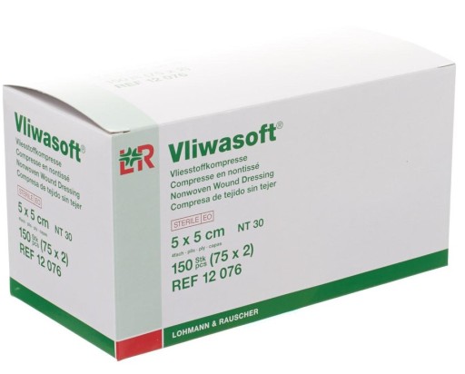 L&R - Vliwasoft 5 x 5 cm, 75 x 2 ks. neplodné 4. storočie