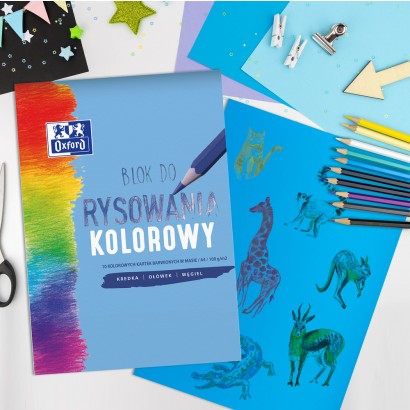 Farebný papier A4 Oxford 10 listov 100 g/m²