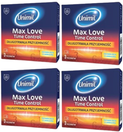 Unimil Max Love predlžovacie kondómy 12 kusov