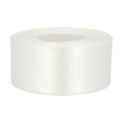 SATÉNOVÁ STUHA, PERLEŤOVÁ farba, STUHA OFF BIELE 38mm 28m polimex 3175