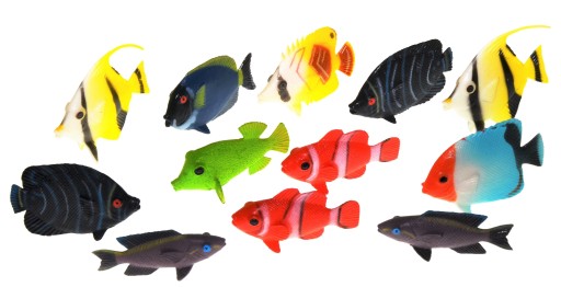 RYBIE POSTAVY mini Sada 12ks rýb
