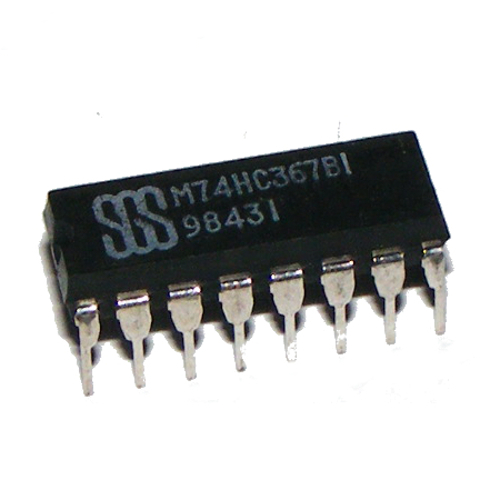 Čip M74HC367B1 HC367 DIP-16 SGS x5