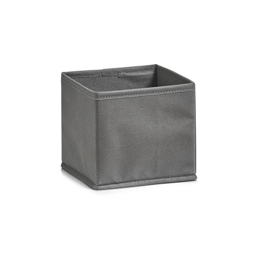 MATERIÁL ORGANIZÁTOR ŠATNÍKA Štvorcový ŠEDÝ NÁDOB NA OBLEČENIE 14x14