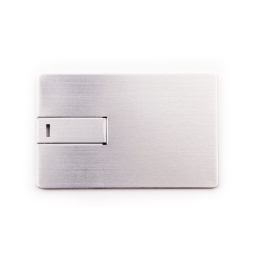 Kovová karta Pendrive 2 GB strieborná + gravírovanie