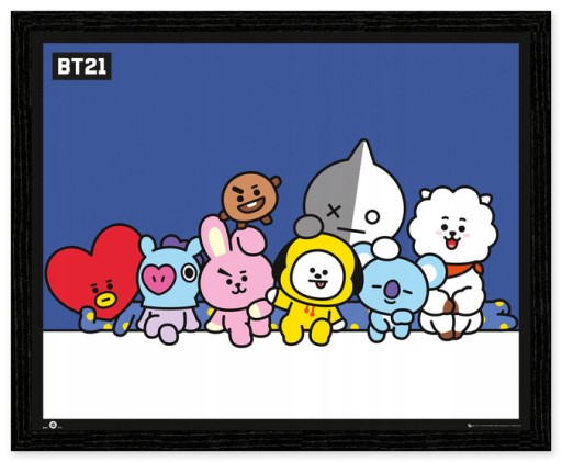 Originálny nástenný plagát BT21 hrdinovia 50x40cm