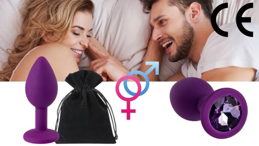 SILIKÓNOVÁ ANÁLNA ZÁSTRČKA S KRYŠTÁLOVOU ZÁTKOVOU PRE ANAL PLAY SMOOTH RS