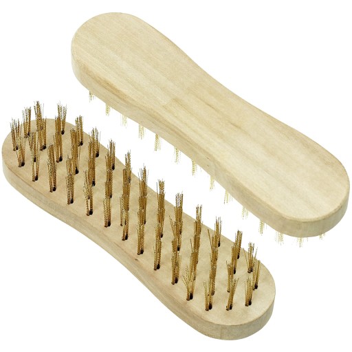Ručná drôtená kefa, 19 cm mosadz