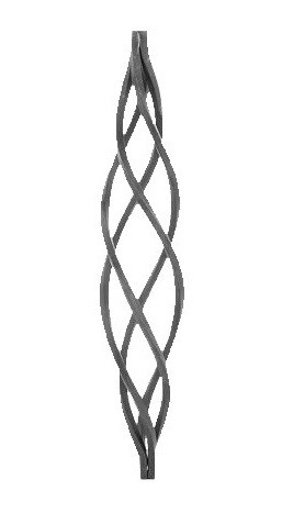 KOŠÍK SO 4 TYČAMI KOVANÝMI PRVKAMI 12,148 12X12 H200XL50