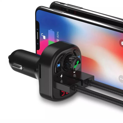 FM vysielač, Bluetooth MP3 nabíjačka 2x USB