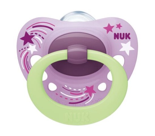 NUK SIGNATURE NIGHT SILIKÓNOVÝ cumlík 0-6M GIRL 2 BAL