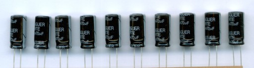 470uF 25V NÍZKY ESR 470 µF 25 V (10 KS) ELEKTROLYTICKÝ KONDENZÁTOR
