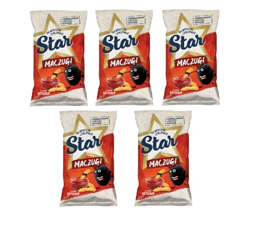 Maczugi Kukuričné chrumky s príchuťou kečupu 5X 80 g..