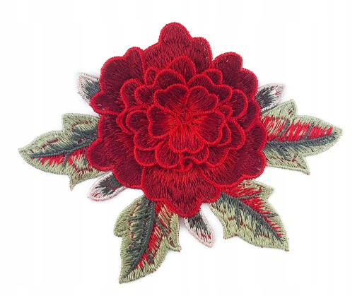 Rose EFFECT 3D nášivka s výšivkou kvetov