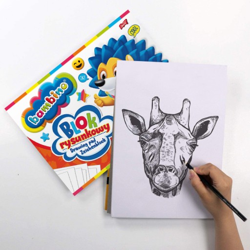 A4 biela podložka na kreslenie Bambino, 20 listov, školský blok x 2 kusy