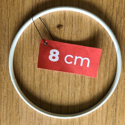 Prsteň lapač snov BIELY 8 cm