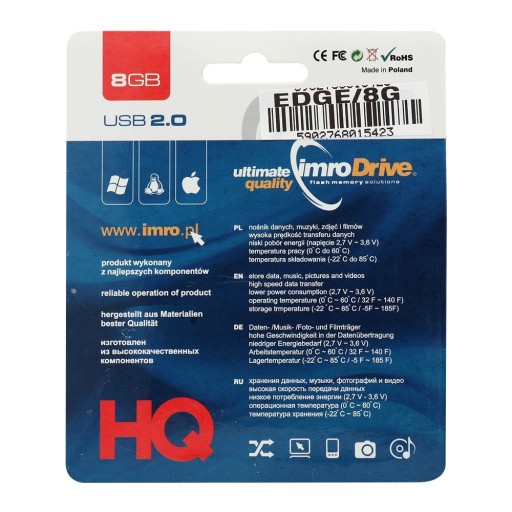 Prenosná pamäť Pendrive Imro Edge 8 GB