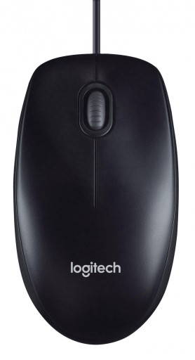 LOGITECH M90 drôtová myš, optický senzor 1000 DPI, čierne kancelárske USB