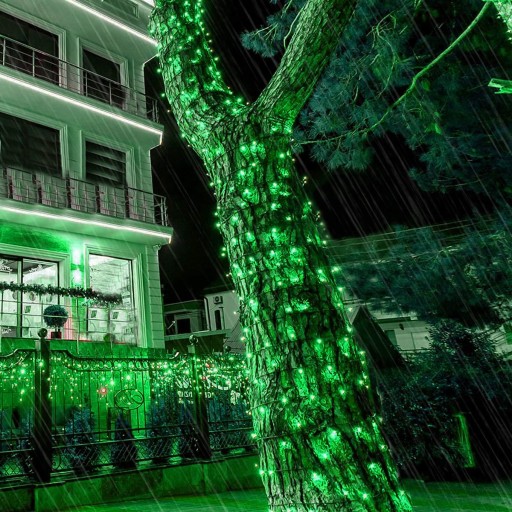 OSVETLENIE VIANOČNÉHO STROMČEKA 100 LED 8,5m VONKAJŠIE VNÚTORNÉ ZELENÉ VIANOCE