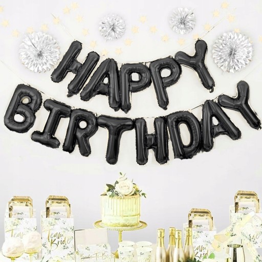 Fóliový balónový nápis HAPPY BIRTHDAY fólia 1-99.narodeninová girlanda PARTY