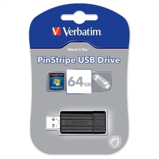 Verbatim 64GB PinStripe USB 2.0 kľúč
