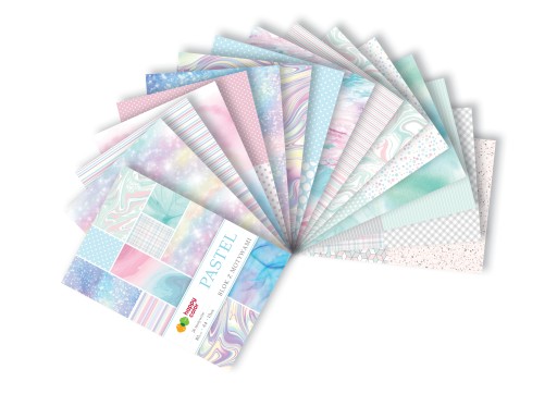ŠŤASTNÝ FAREBNÝ BLOK S PASTELOVÝMI MOTÍVMI A4 26 MOTÍVOV