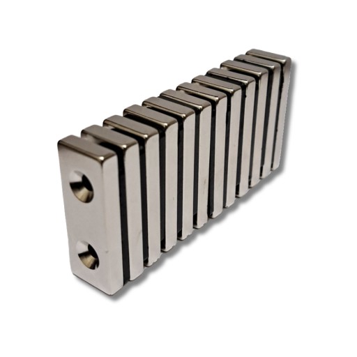Neodymový magnet 40x15x5 mm na skrutku Strong