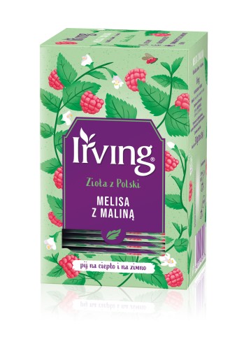 Bylinný čaj Melisa s Malinou Irving 20 šálok.