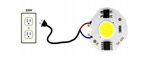 LED COB 3W neutrálna biela 4000K 230V BEZ NAPÁJANIA