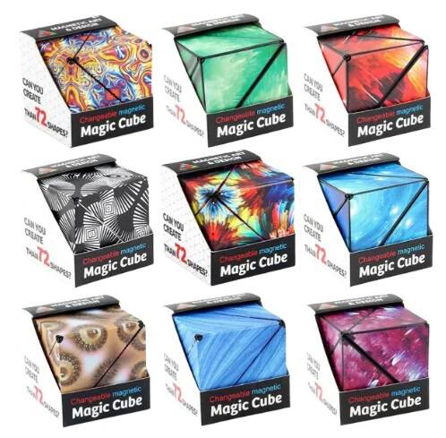 Fidget Cube Magic Cube Antistresová magnetická kocka MODRÁ