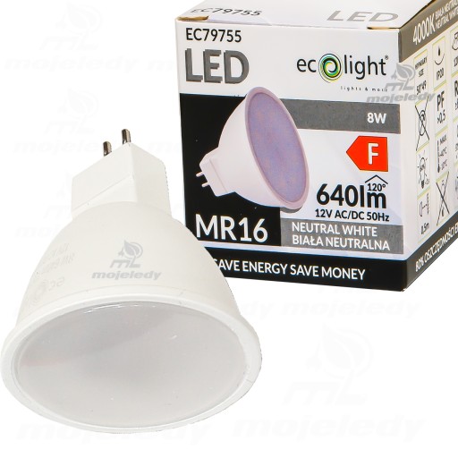 LED žiarovka 8W G5.3 MR16 65W denné svietenie NW 12V AC DC