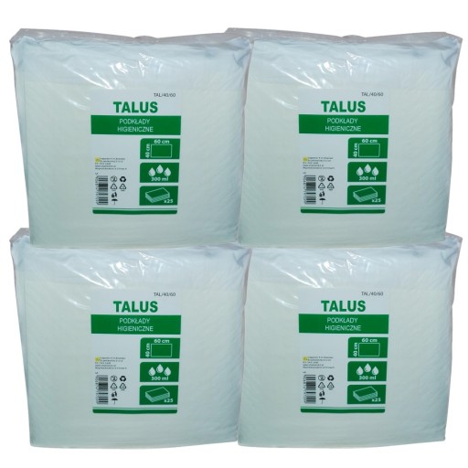 TALUS Jednorazové hygienické vložky 40x60cm 25ks absorpčné podložky 300ml
