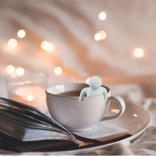 SITKO NA KÁVU NA BYLINKY S RÚČKOU SILIKÓNOVÉ MAN 1 KS TEA BREEDER