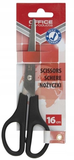 KLASICKÉ KANCELÁRSKE NOŽNICE 16CM, ČIERNA