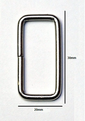 Chrómový kovový rám na 30 mm 3 cm pásku, 10 ks