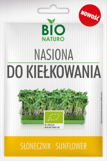 Nakličovanie semien slnečnicové klíčky 100% EKOLOGICKÉ 25g / BIO Naturo