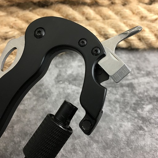 MULTITOOL OSTRÝ KARABÍNOVÝ Nôž 6V1 PREŽITIE
