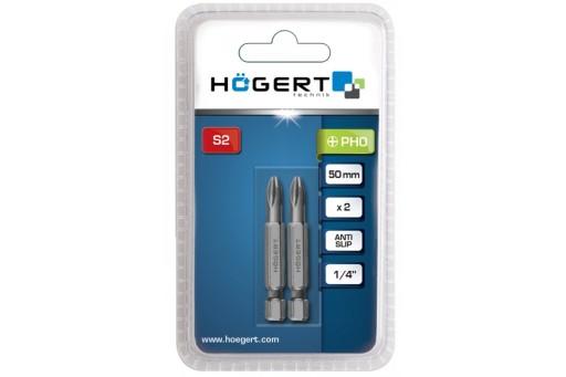 Skrutkovací bit PH0 50MM 2KS Hogert HT1S323