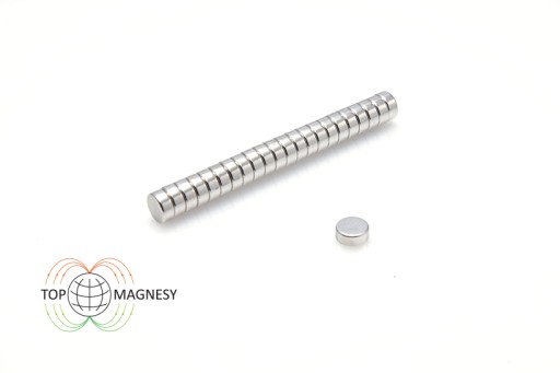 Neodymový magnet valcový MW 6x2,5 mm N38 50 ks.