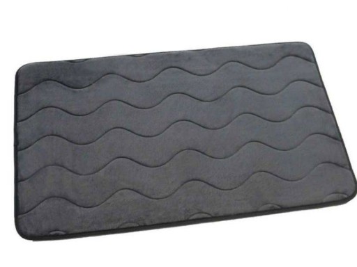 Kúpeľňový koberček Sumba Runner Graphite Dark Grey Waves 45x75 cm