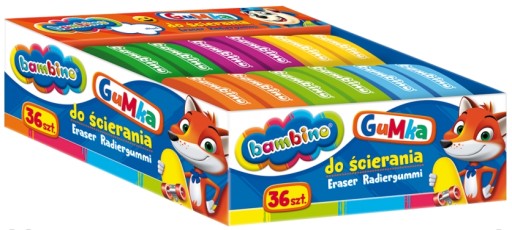Farebná školská guma Bambino 1 ks